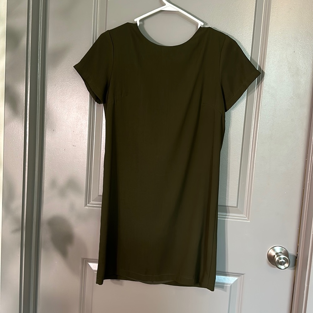 Lulus olive green shirt dress